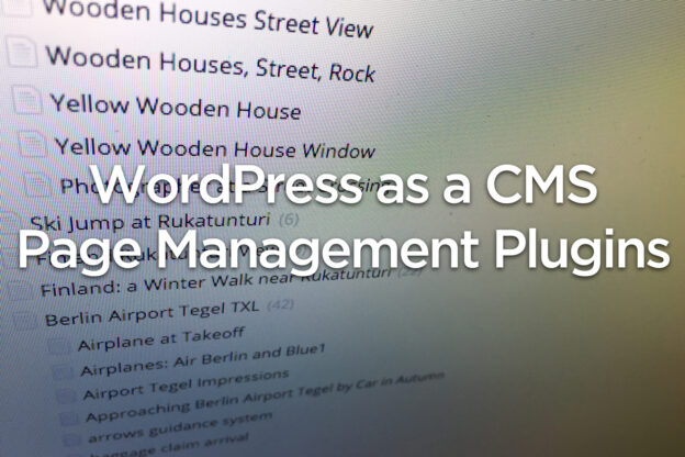 WordPress CMS – Page Management Plugins